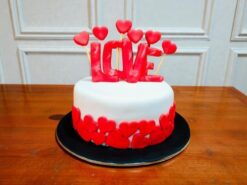 Love Birthday Fondant Cake