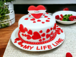 Love’s Embrace Heart Delight Cake by LallanTop Cake Shop - Delivery in East Delhi, South-East Delhi, Ghaziabad, and Noida