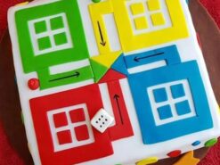 Ludo Game Fondant Cake