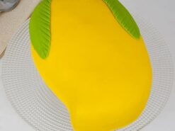 Mango Shape Fondant Cake
