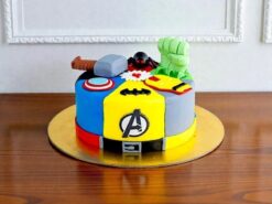 Marvel DC Fondant Cake