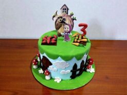 Masha and The Bear Birthday Cake