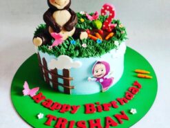 Masha and The Bear Fondant Cake