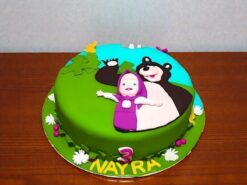 Masha and The Bear Theme Fondant Cake