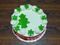 Merry Christmas Tree Theme Cake