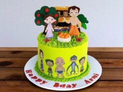 Mighty Bheem's Birthday Delight Cake
