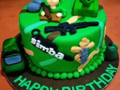 Alternative view of Military Theme Birthday Cake