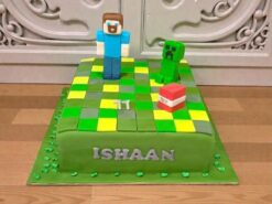 Minecraft Game Birthday Fondant Cake