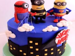 Minions As Avengers Fondant Cake