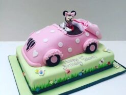 Minnie Mouse Car Birthday Cake