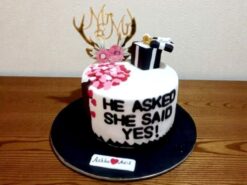 miss to mrs engagement fondant cake 2 From LallamTop Cake Shop