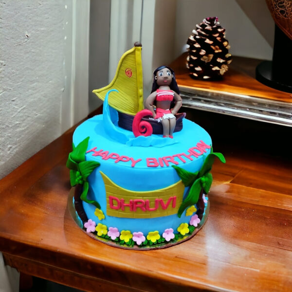 Moana Theme Fondant Cake 3 Moana Theme Fondant Cake from LallanTop Cake Shop - Delivery in East Delhi, South-East Delhi, Ghaziabad, and Noida
