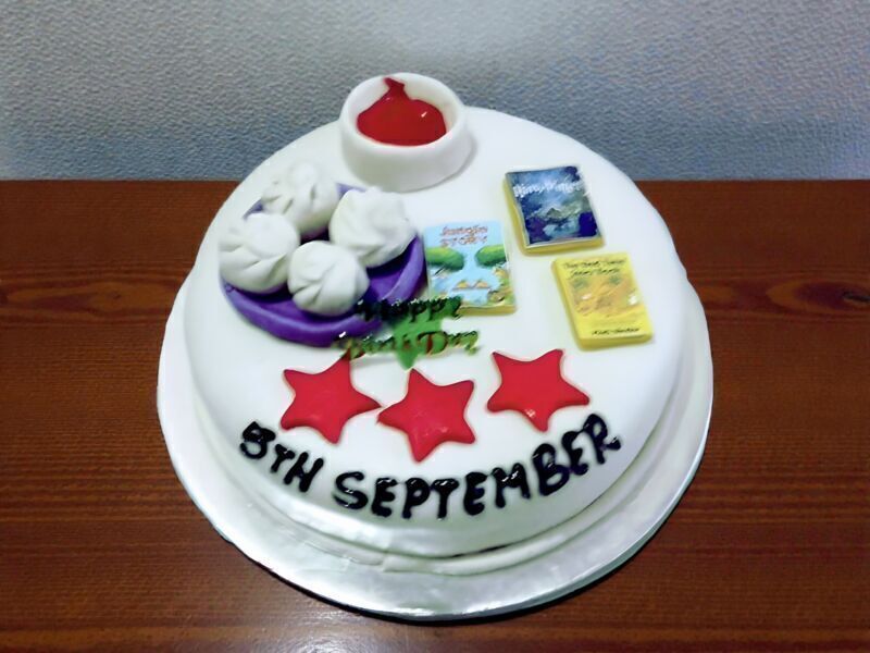 Momos and Chatni Theme Fondant Cake 3 Momos and Chatni Theme Fondant Cake