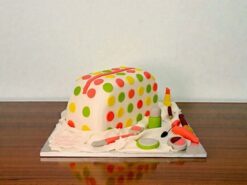 Multi-Coloured Makeup Bag Cake