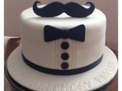 Mustache Fondant Cake