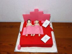 Naughty Couple Having Fun Fondant Cake