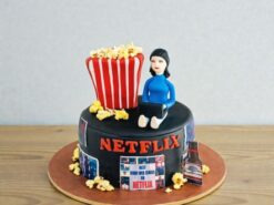 Netflix Binging Fondant Cake