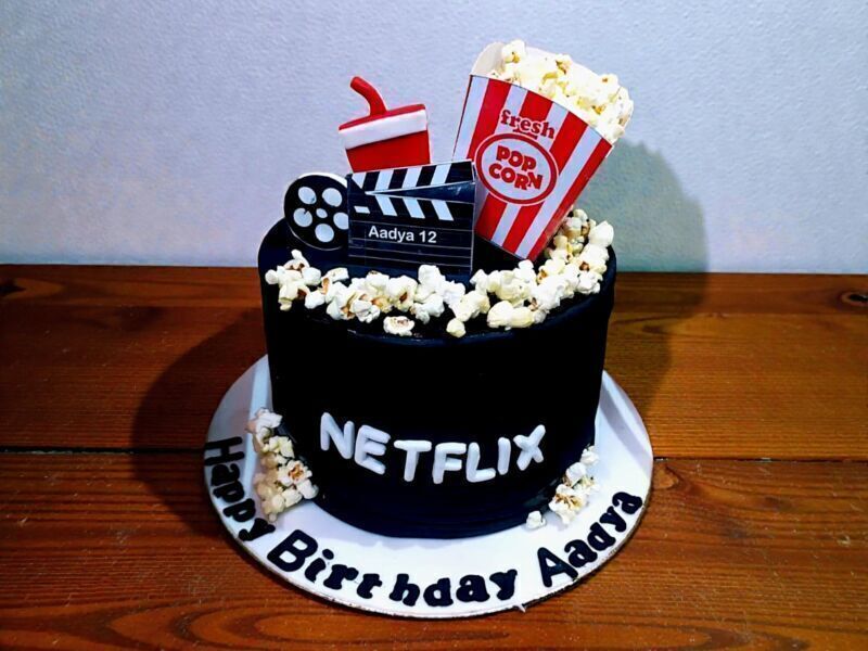Netflix Theme Customized Cake 3 Netflix Theme Customized Cake