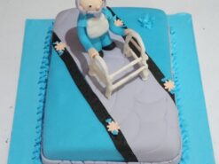Old Man on Walker Birthday Cake