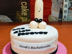 Alternative view of One Dick Forever Bachelorette Cake