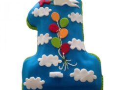 One Number Fun Loving Fondant Cake