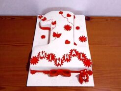 One Number Shape Fondant Cake