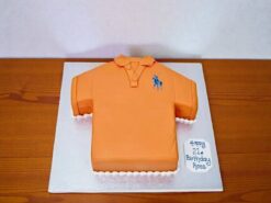 Orange Polo Shirt Fondant Cake