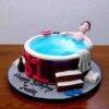 Outdoor Bath Fondant Cake 2 outdoor bath fondant cake 2 From LallamTop Cake Shop