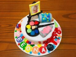 Paint Pallet Theme Cake