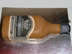 Black Dog Bottle Fondant Cake
