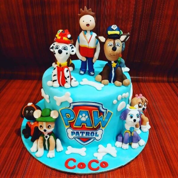 Paw Patrol Birthday Cake 4 Paw Patrol Birthday Cake from LallanTop Cake Shop – Delivery in East Delhi, South-East Delhi, Ghaziabad, and Noida