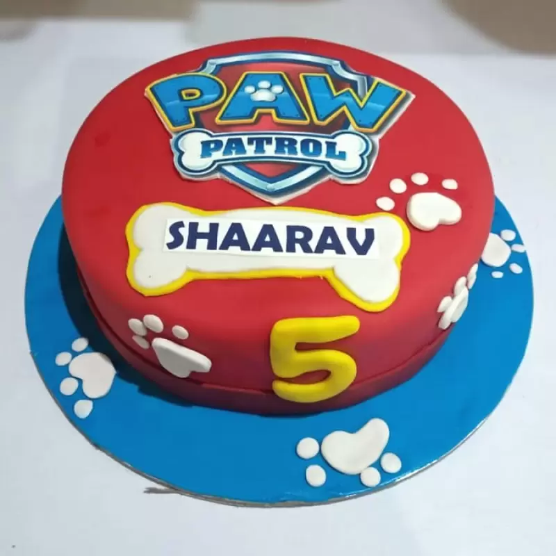 Paw Patrol Theme Fondant Cake 3 Paw Patrol Theme Fondant Cake