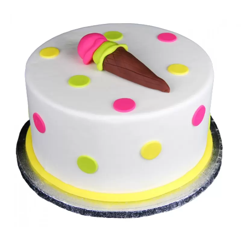 Ice Cream Theme Fondant Cake 3 Ice Cream Theme Fondant Cake