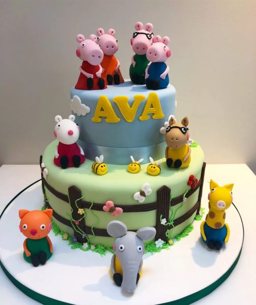 Peppa and Friends Birthday Cake 3 Peppa and Friends Birthday Cake