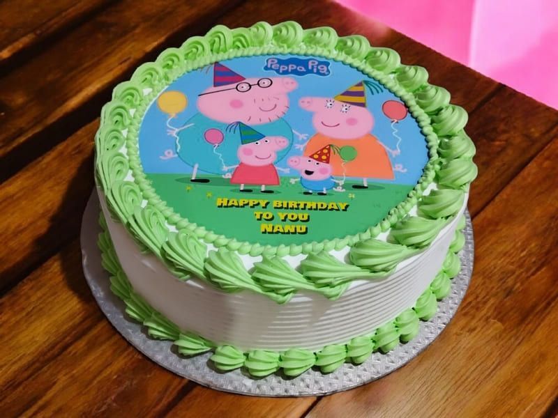Peppa Family Fun Photo Cake 3 Peppa Family Fun Photo Cake