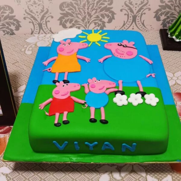 Peppa Pig Family Designer Cake 3 Peppa Pig Family Designer Cake