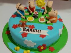 Peppa Pig Family Picnic Theme Cake
