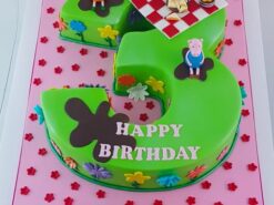 Peppa Pig Picnic 3 Number Cake