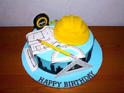 Personalized Fondant Cake for Engineers