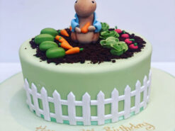 Peter Rabbit in a Vegetable Patch Round Cake