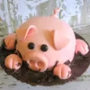 Pig Shape Fondant Cake 2 pig shape fondant cake 1 From LallamTop Cake Shop