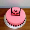 pink bag theme fondant cake 10 6ab1b2d0ce354 From LallamTop Cake Shop