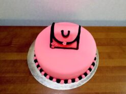 Pink Bag Theme Fondant Cake