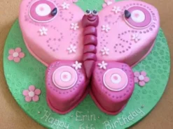 Pink Butterfly Fondant Cake