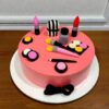 Pink Glamour Makeup Celebration Cake 1 pink glamour makeup celebration cake 1 From LallamTop Cake Shop