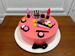Pink Glamour Makeup Celebration Cake