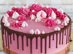 Pink Strawberry Cream Cake