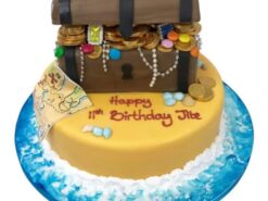 Pirate Treasure Chest Fondant Cake