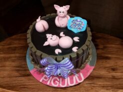 Playful Piggy Pool Cake