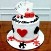 Poker Theme Fondant Cake 2 poker theme fondant cake 2 From LallamTop Cake Shop